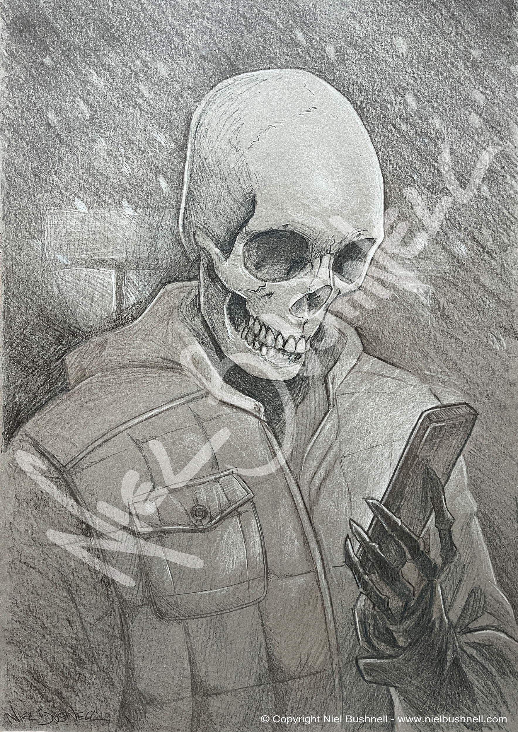 Doomscroll - Original preliminary sketch