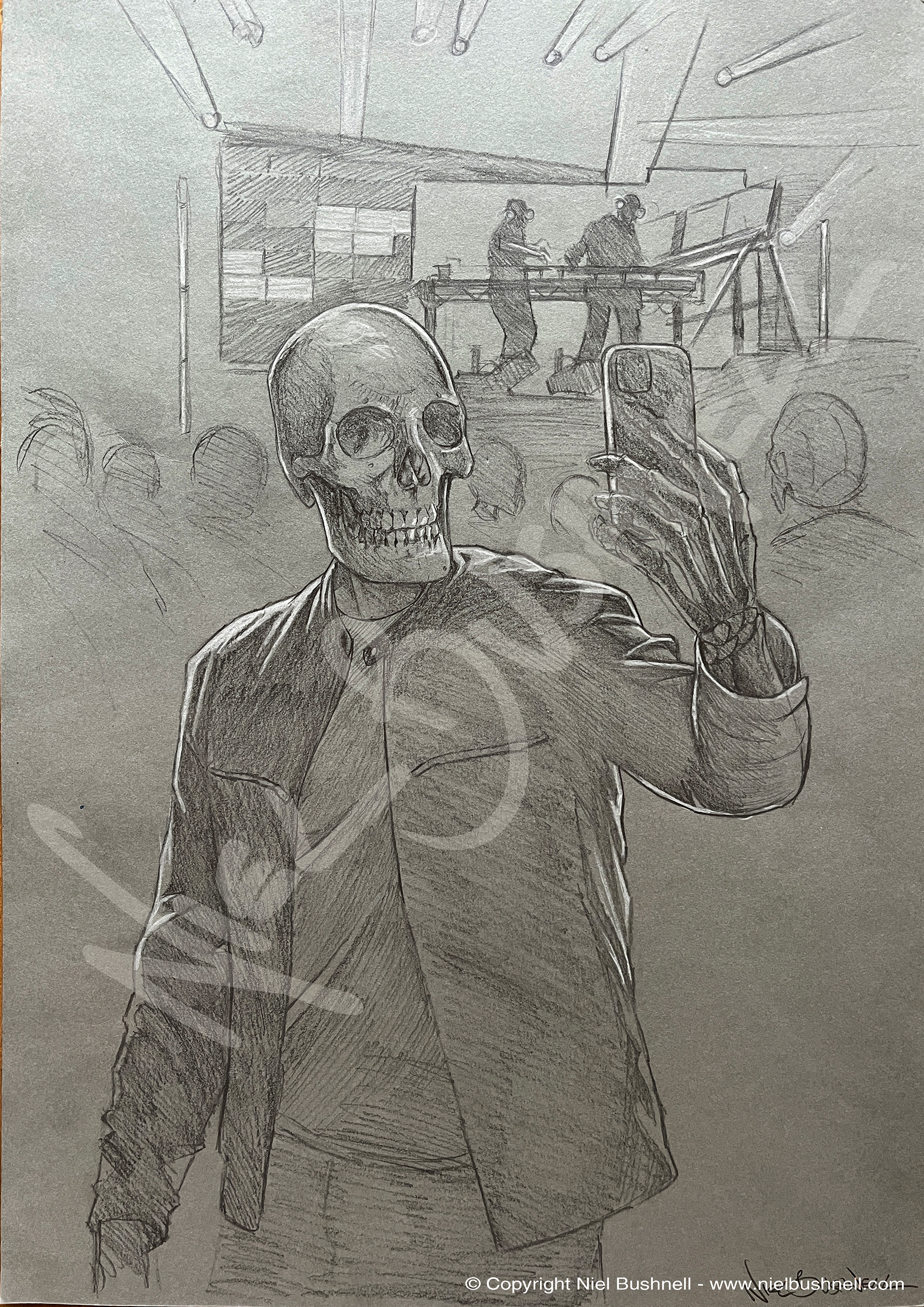 Selfie - Original preliminary sketch