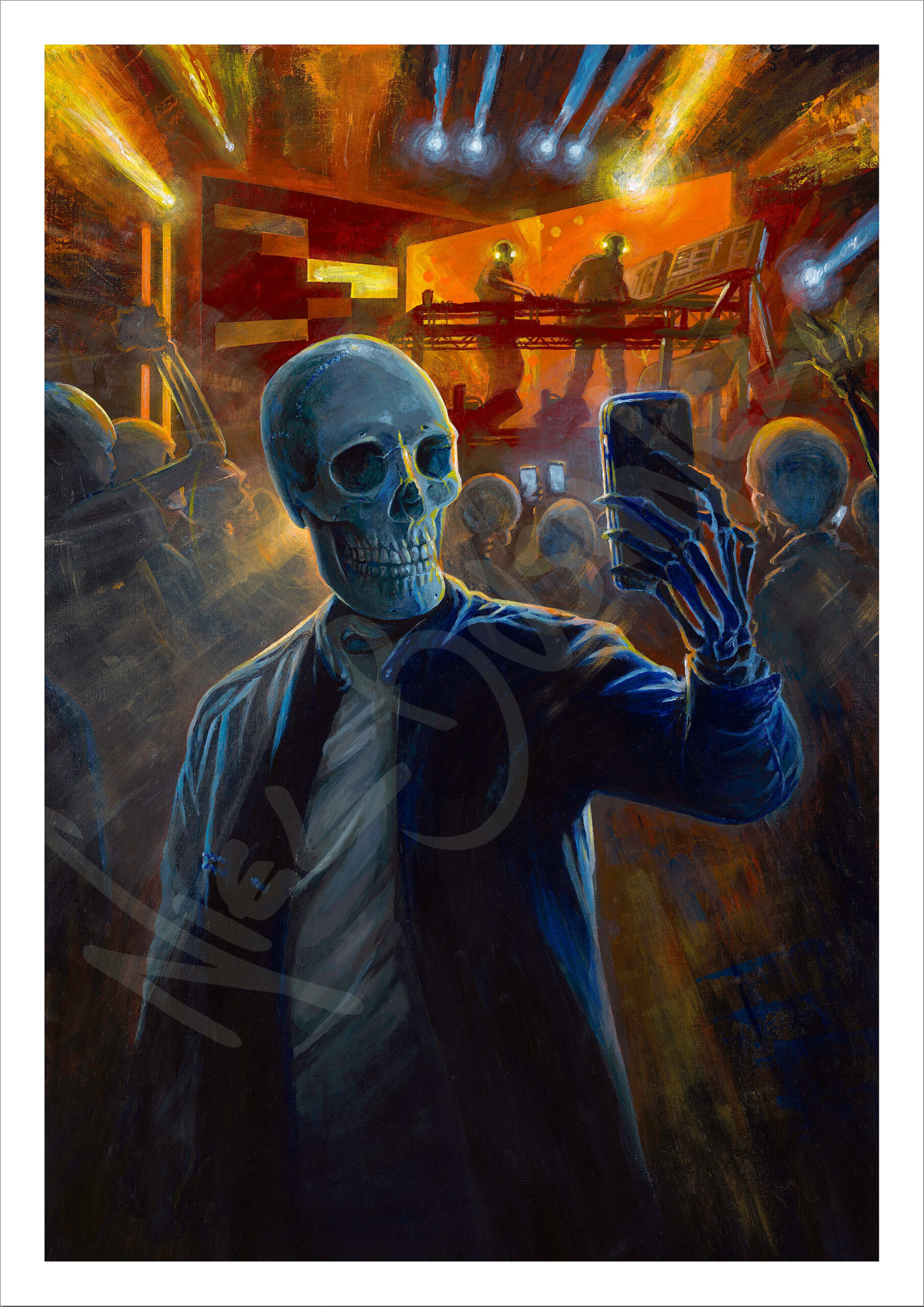 'Selfie', an original painting by Niel Bushnell. Acrylics on canvas.