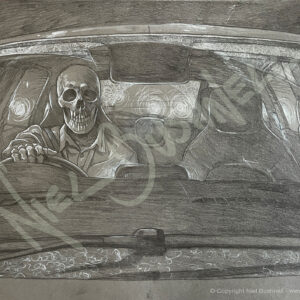 'Rush Hour' preliminary sketch by Niel Bushnell