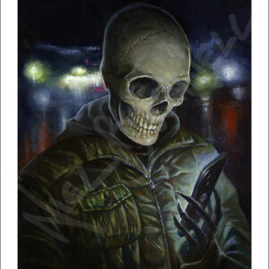 'Doomscroll' painting limited edition giclee print by Niel Bushnell